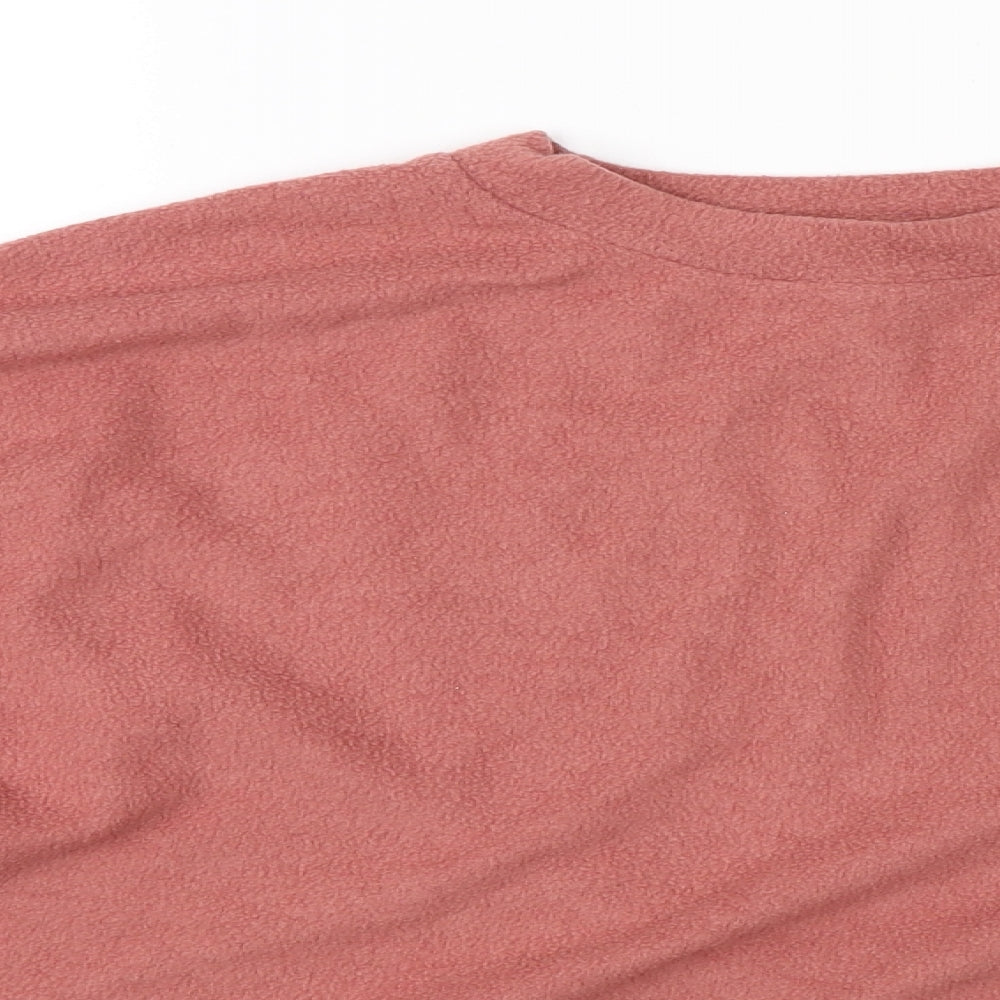 Close-up detail of Astradivarius women’s pink jumper, size S