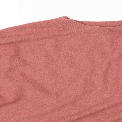 Close-up detail of Astradivarius women’s pink jumper, size S