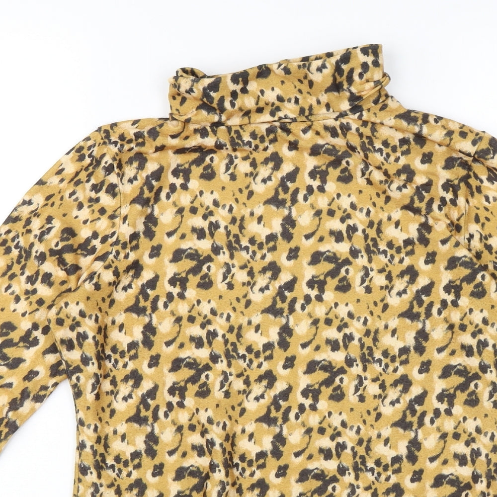 Primark Womens Yellow Animal Print  Bodysuit One-Piece Size M