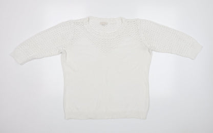 Lakeland Womens White   Pullover Jumper Size 18