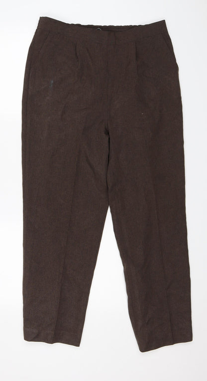 Womens UK Size 14 Bonmarché Regular Fit  Brown Trousers