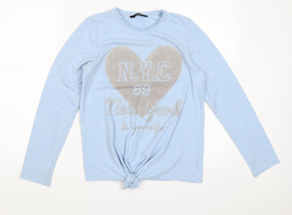 George Girls Blue Solid  Top Pyjama Top Size 13-14 Years  - New York