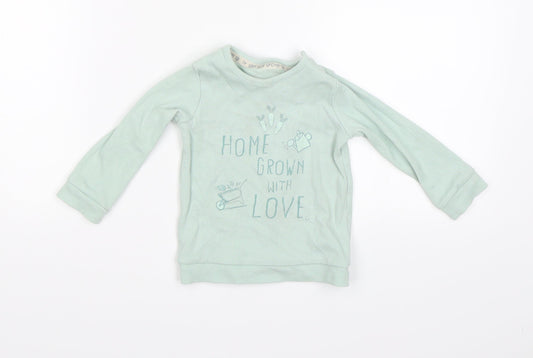 George Baby Green   Pullover Jumper Size 9-12 Months  - Home grown with love