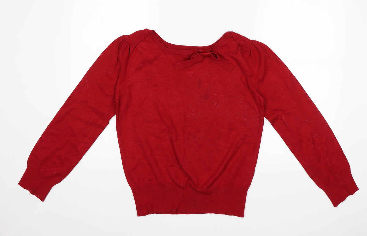 Love Knitwear Womens Red   Pullover Jumper Size 16