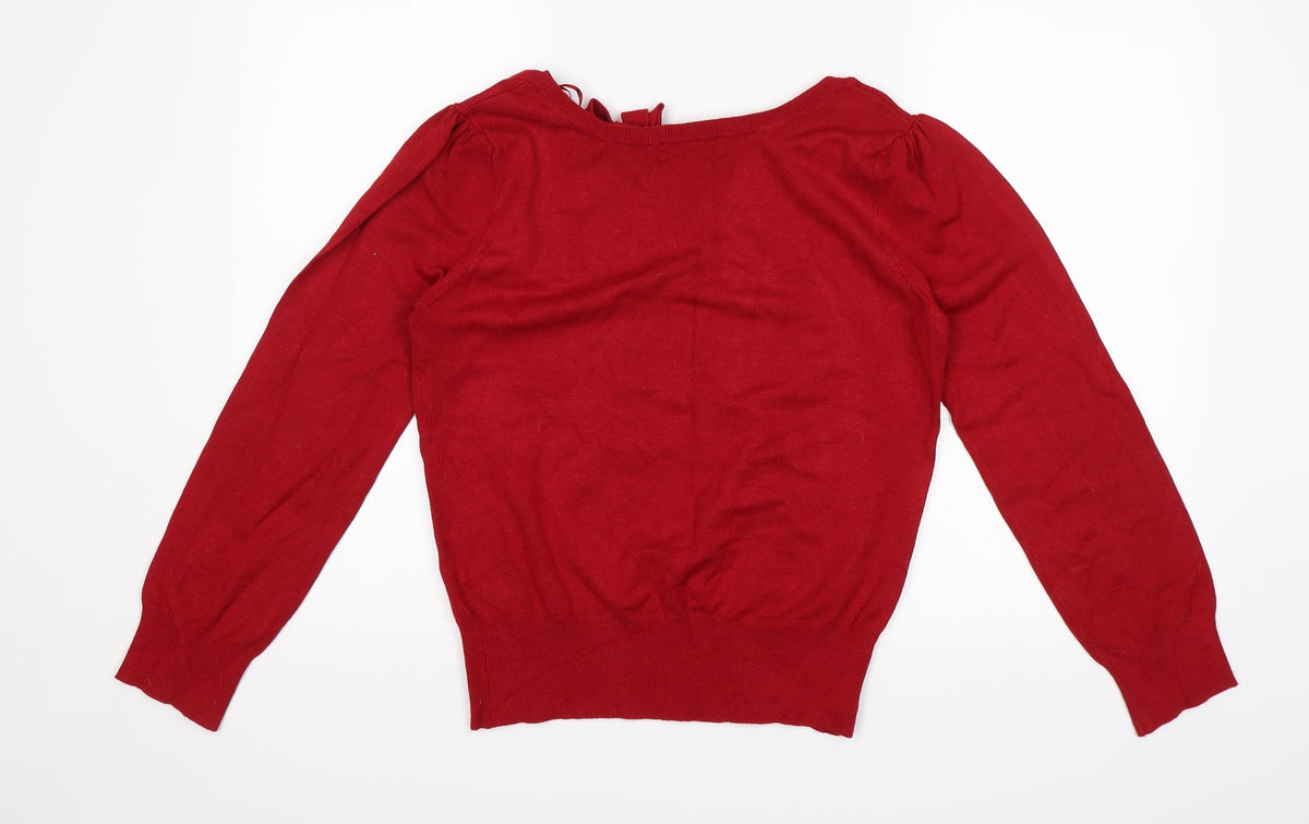 Love Knitwear Womens Red   Pullover Jumper Size 16