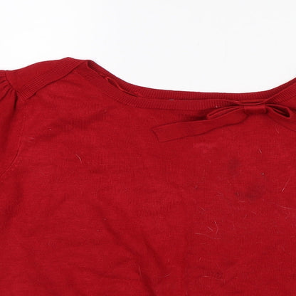 Love Knitwear Womens Red   Pullover Jumper Size 16