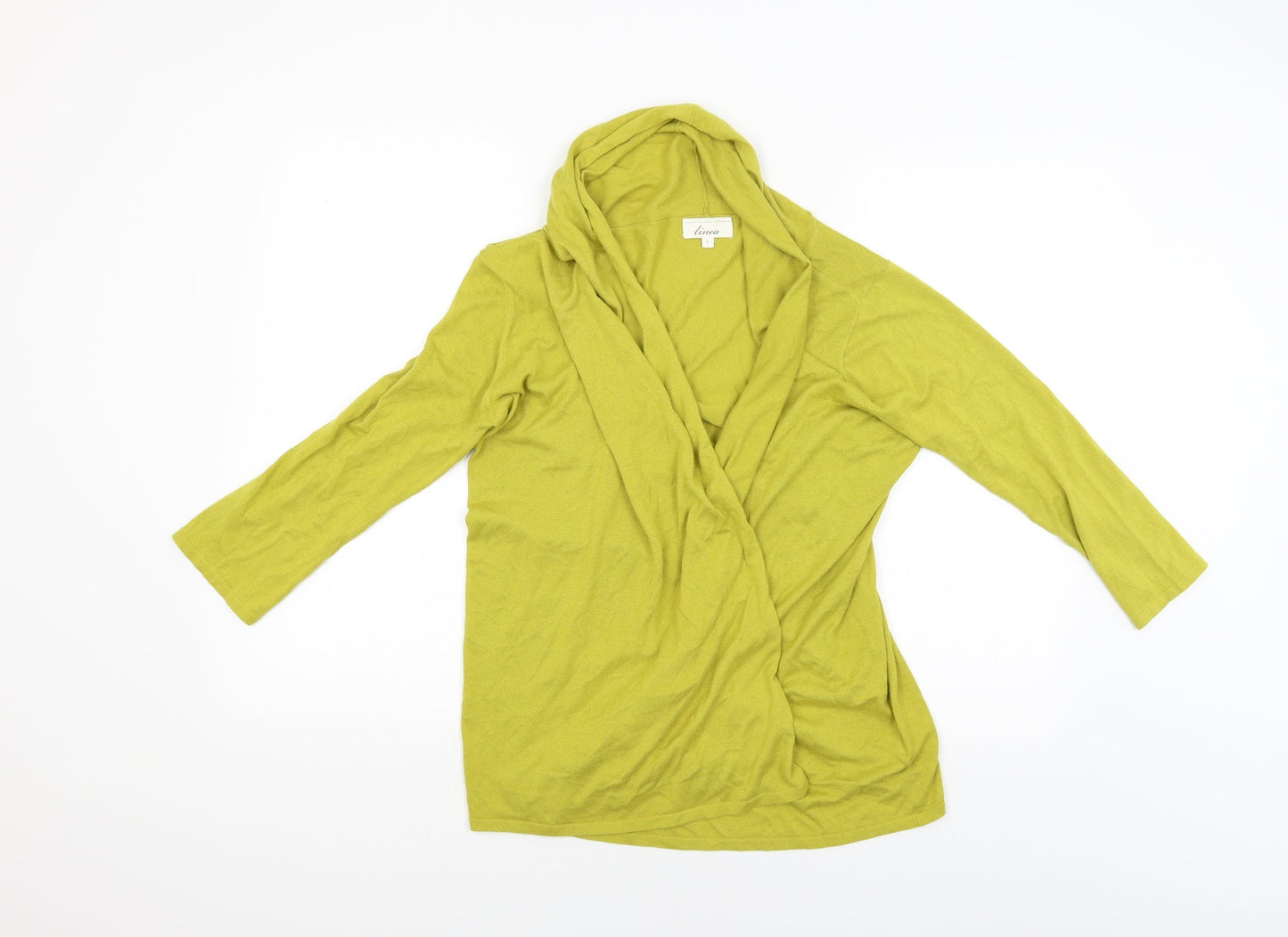 Womens UK Size L Linea Yellow Basic Blouse