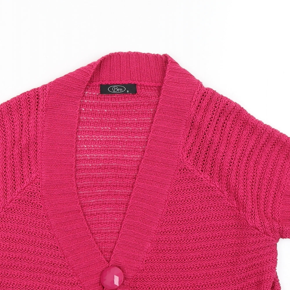 BM Womens Pink   Cardigan Jumper Size S