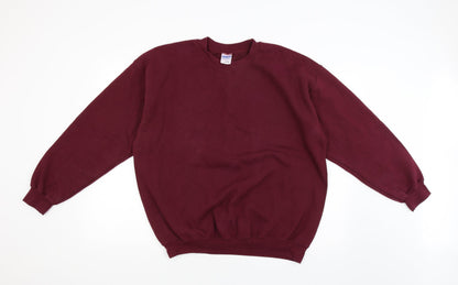 Gildan Mens Red   Pullover Jumper Size L