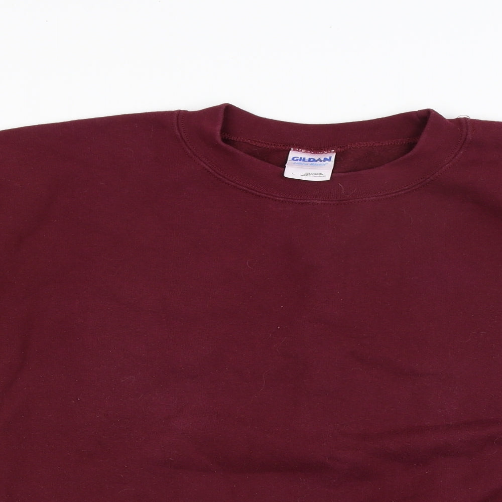 Gildan Mens Red   Pullover Jumper Size L