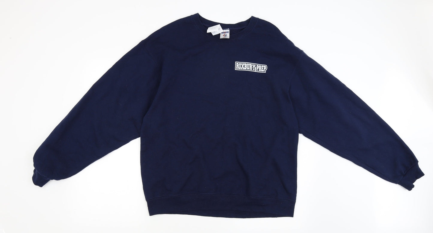 JERZEES Mens Blue   Pullover Jumper Size L