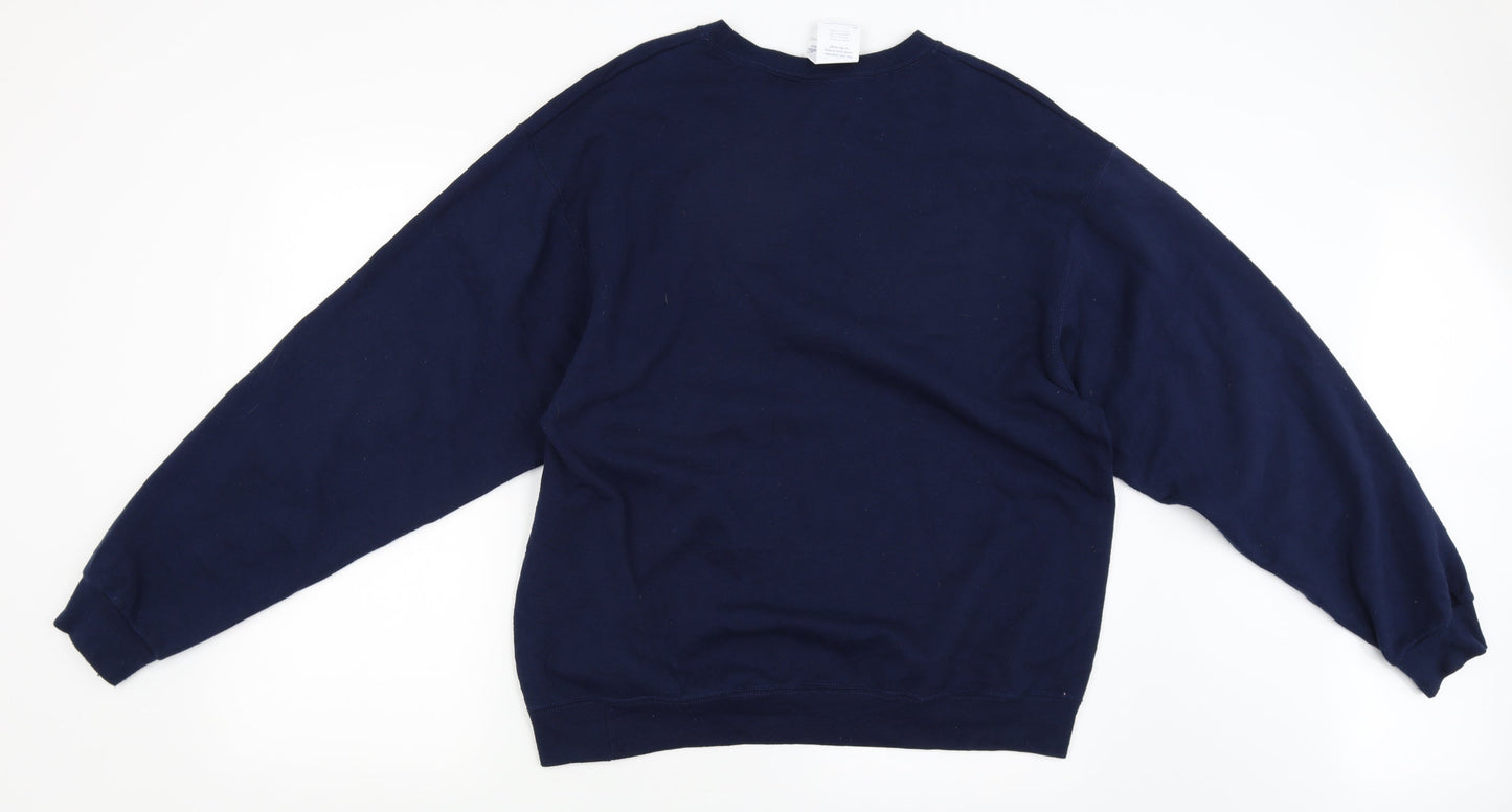 JERZEES Mens Blue   Pullover Jumper Size L