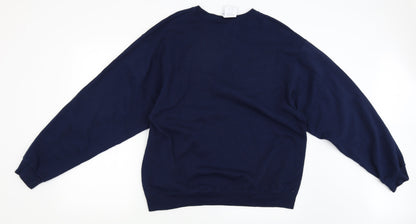 JERZEES Mens Blue   Pullover Jumper Size L