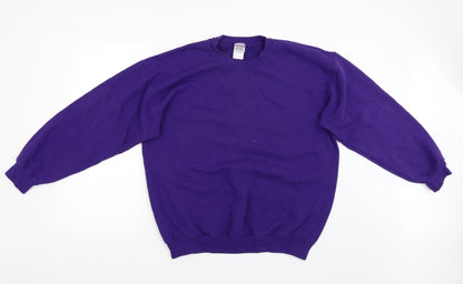 Gildan Mens Purple   Pullover Jumper Size L