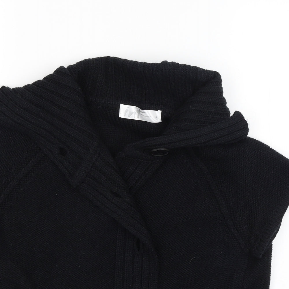Internacionale Womens Black   Cardigan Jumper Size 14