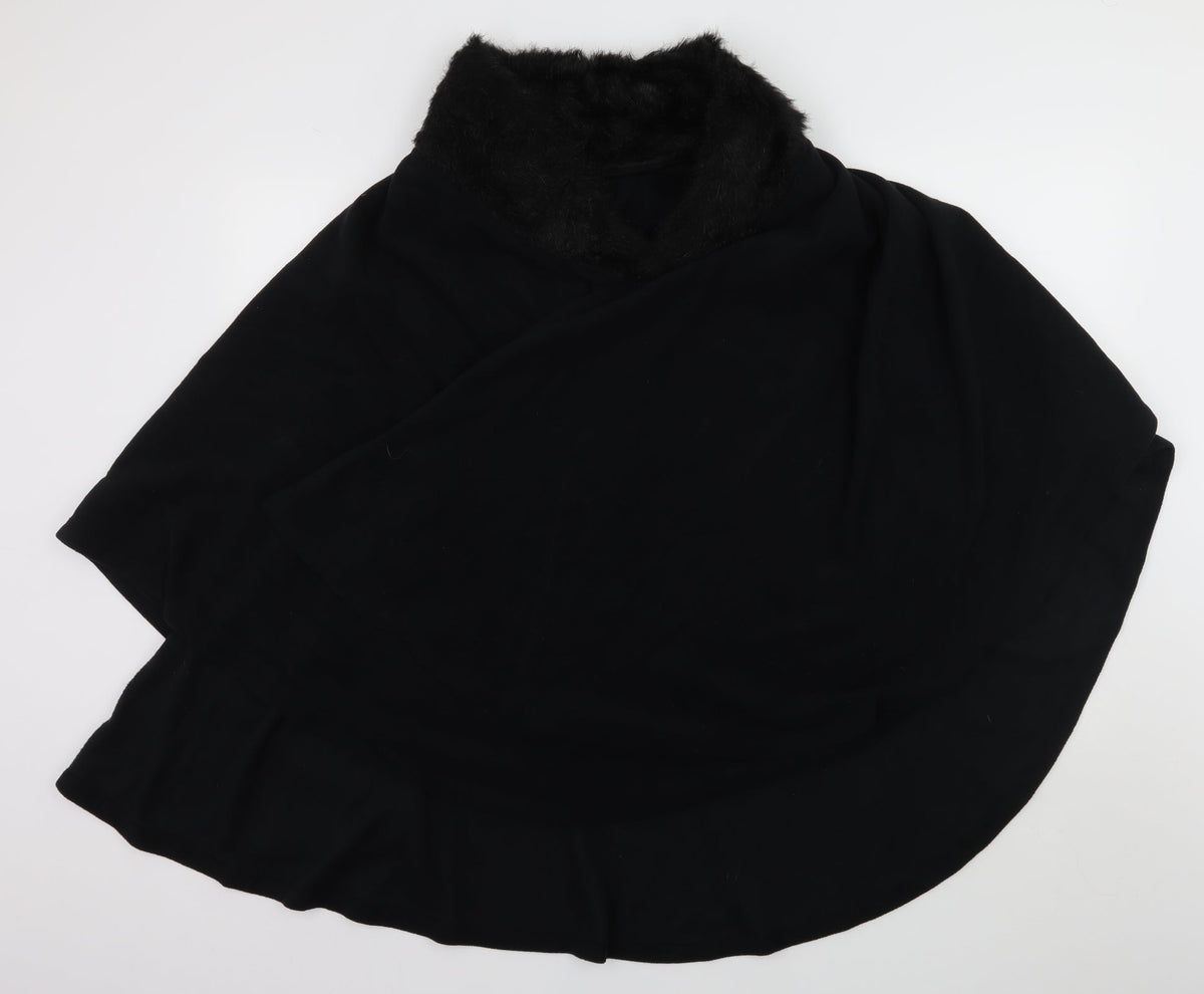 M&Co Womens Black   Wrap Jumper One Size