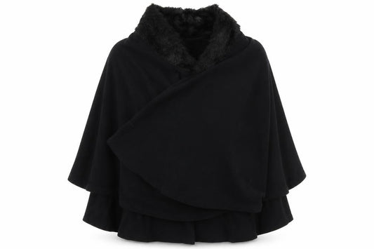 M&Co Womens Black   Wrap Jumper One Size