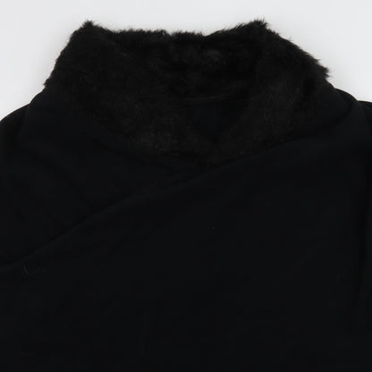 M&Co Womens Black   Wrap Jumper One Size