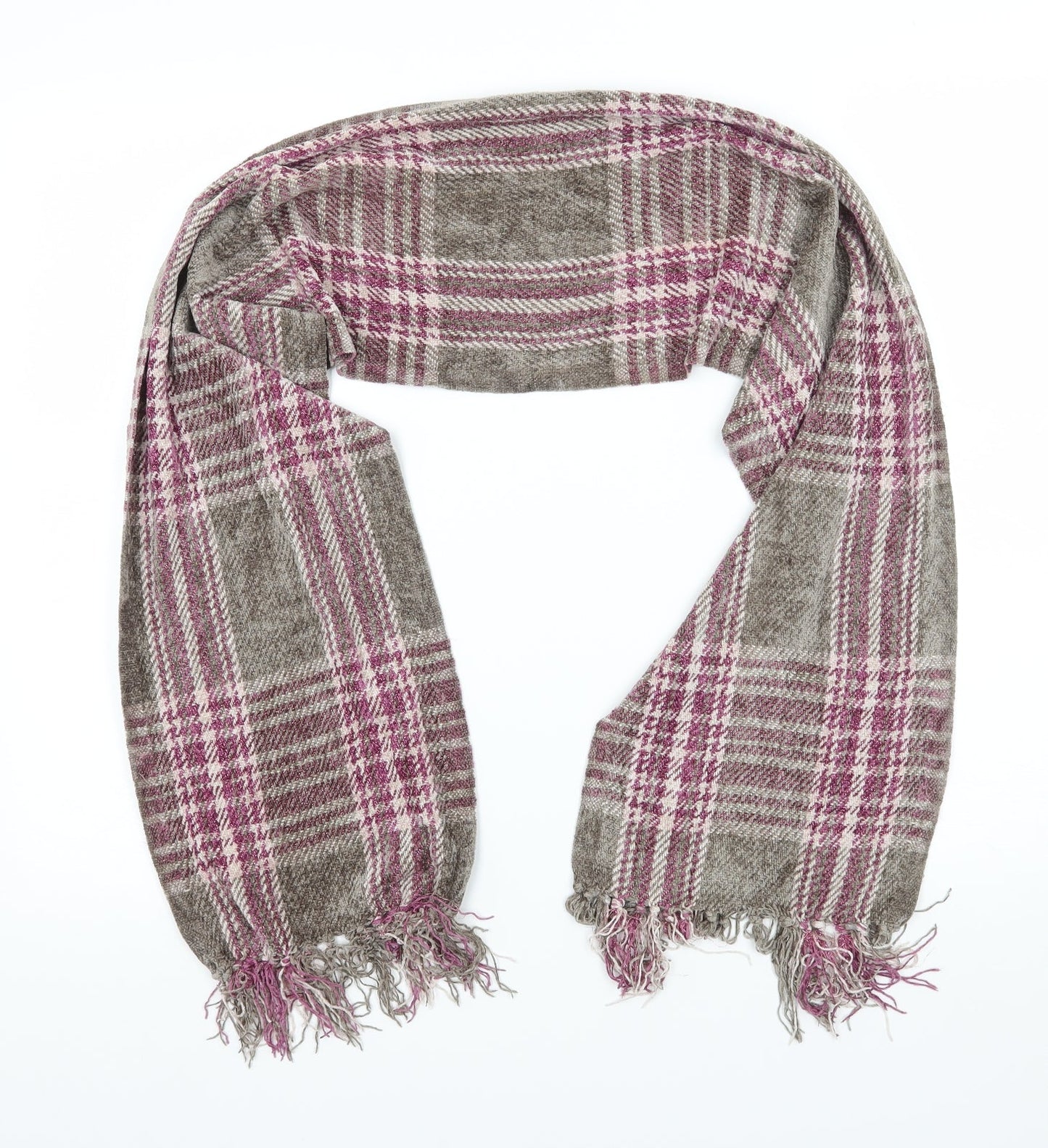 Preworn  Purple Check   Scarf