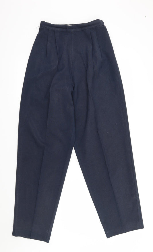 Womens UK Size 14 Preworn Regular Fit Dress Pants Blue Trousers