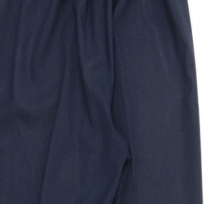 Womens UK Size 14 Preworn Regular Fit Dress Pants Blue Trousers