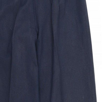 Womens UK Size 14 Preworn Regular Fit Dress Pants Blue Trousers