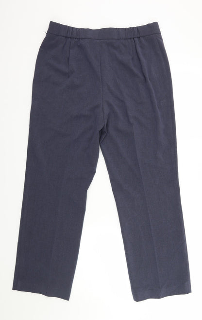 Womens UK Size 14 M&S Slim Fit Dress Pants Black Trousers