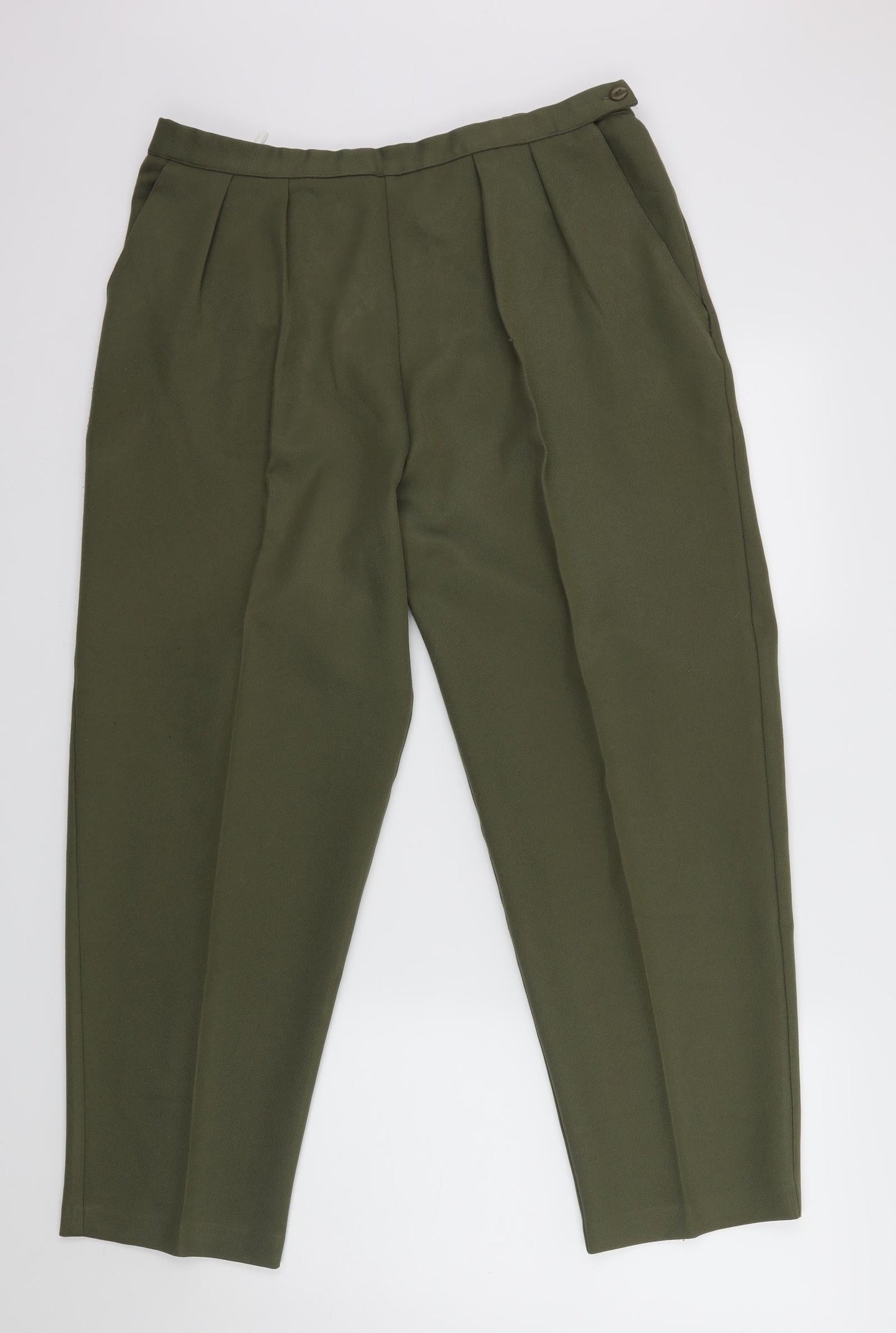 Womens UK Size 20 Slimtru Regular Fit Dress Pants Green Trousers