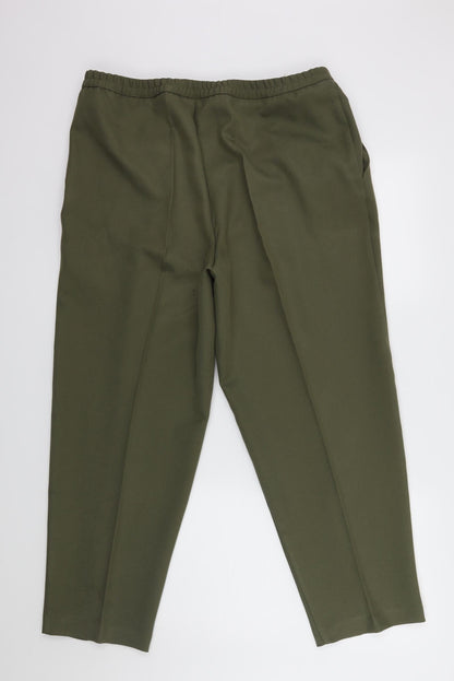 Womens UK Size 20 Slimtru Regular Fit Dress Pants Green Trousers