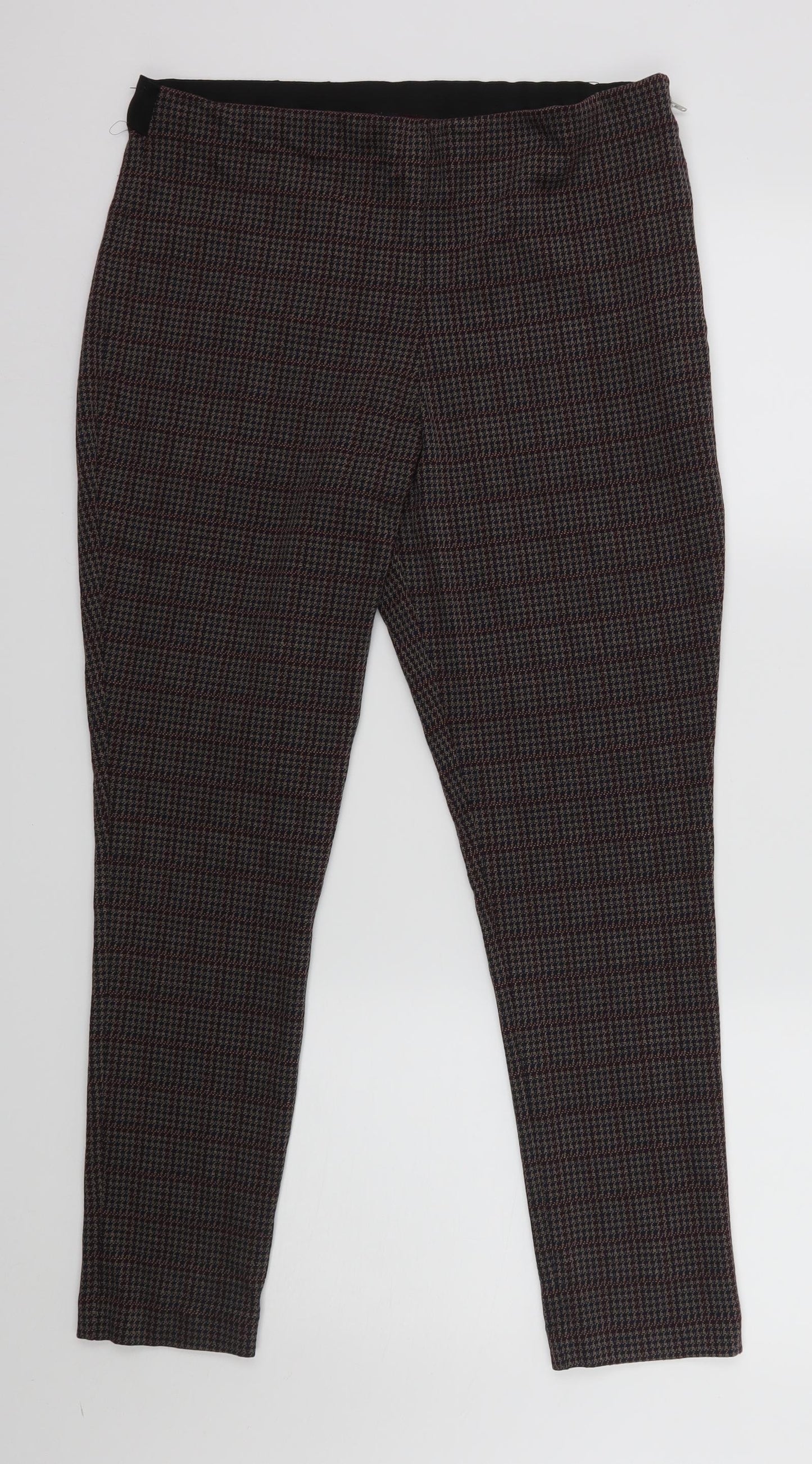 Womens UK Size XL French Connection Regular Fit Dress Pants Red Trousers