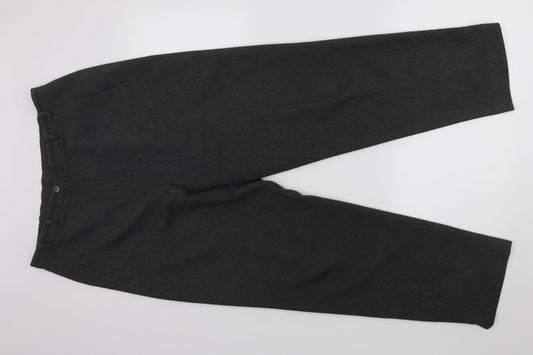 Womens UK Size 14 Bonmarché Regular Fit Dress Pants Grey Trousers