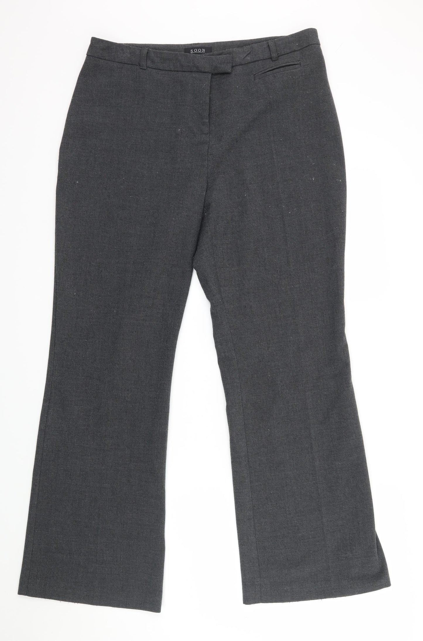 Soon Womens Grey   Trousers  Size 14 L28 in