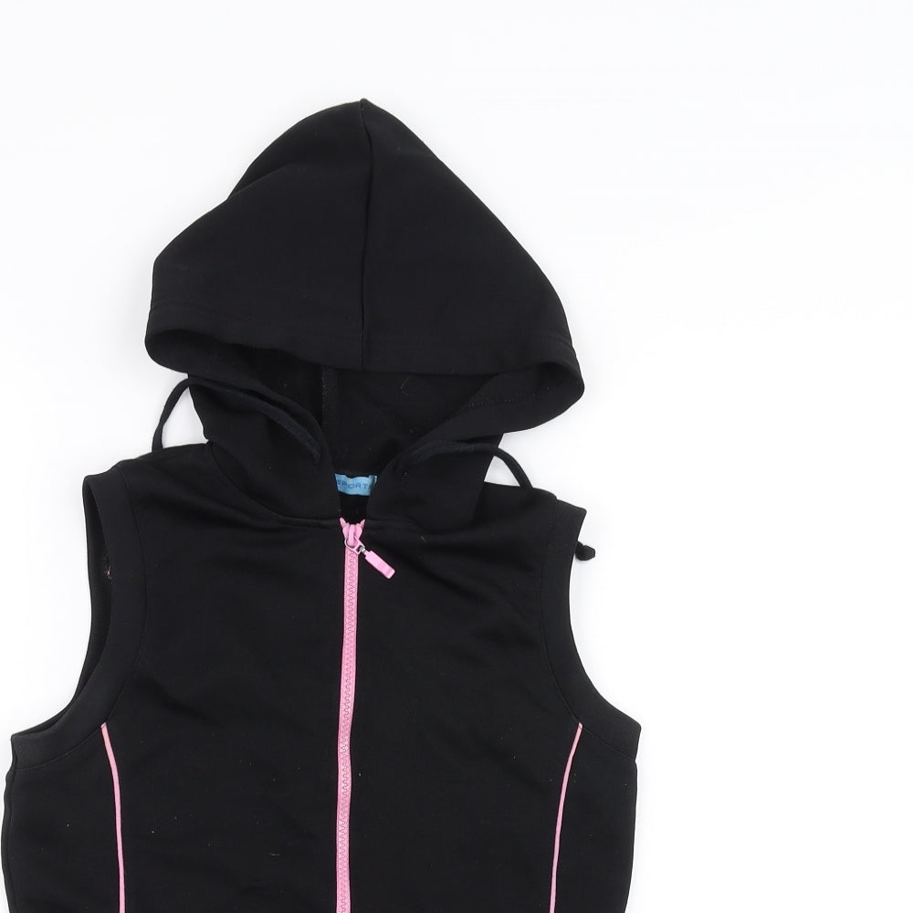 DNMSports Girls Black   Full Zip Hoodie Size M