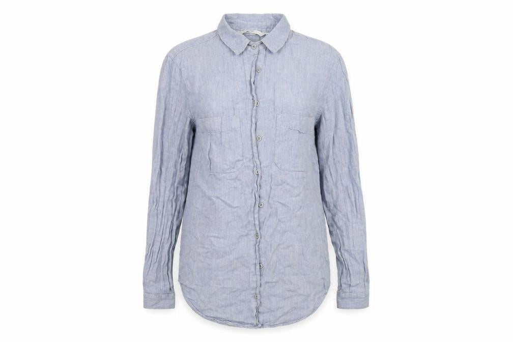 Womens UK Size 8 George Blue Basic Button-Up