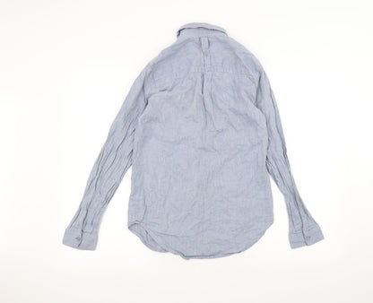 George Womens Blue   Basic Button-Up Size 8