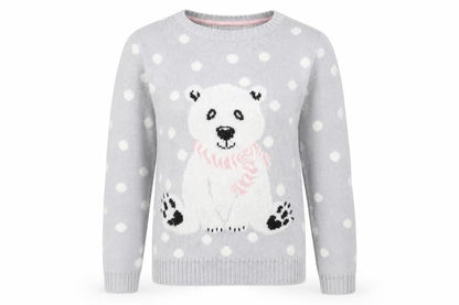 New Look Womens Grey  Knit Pullover Jumper Size 8  - Bear