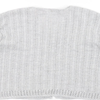 Charlotte Gold Womens Grey  Knit Jacket Coatigan Size XL