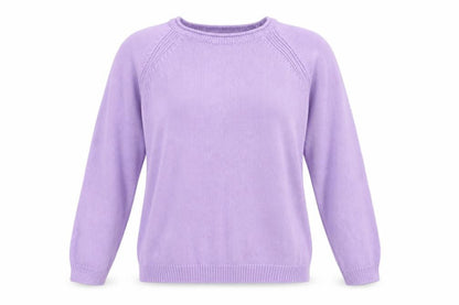 ISLE Womens Purple  Knit Pullover Jumper Size S