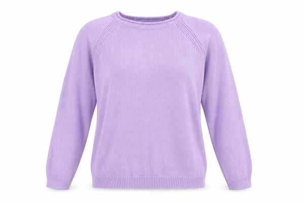 ISLE Womens Purple  Knit Pullover Jumper Size S