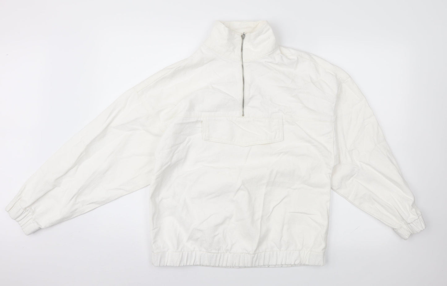 Boohoo Womens White   Overcoat Jacket Size 8