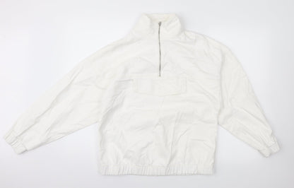 Boohoo Womens White   Overcoat Jacket Size 8