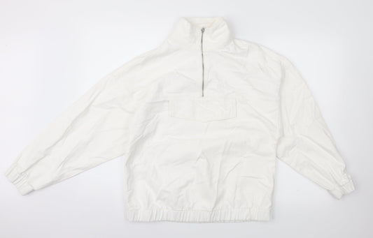 Boohoo Womens White   Overcoat Jacket Size 8