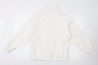 Boohoo Womens White   Overcoat Jacket Size 8