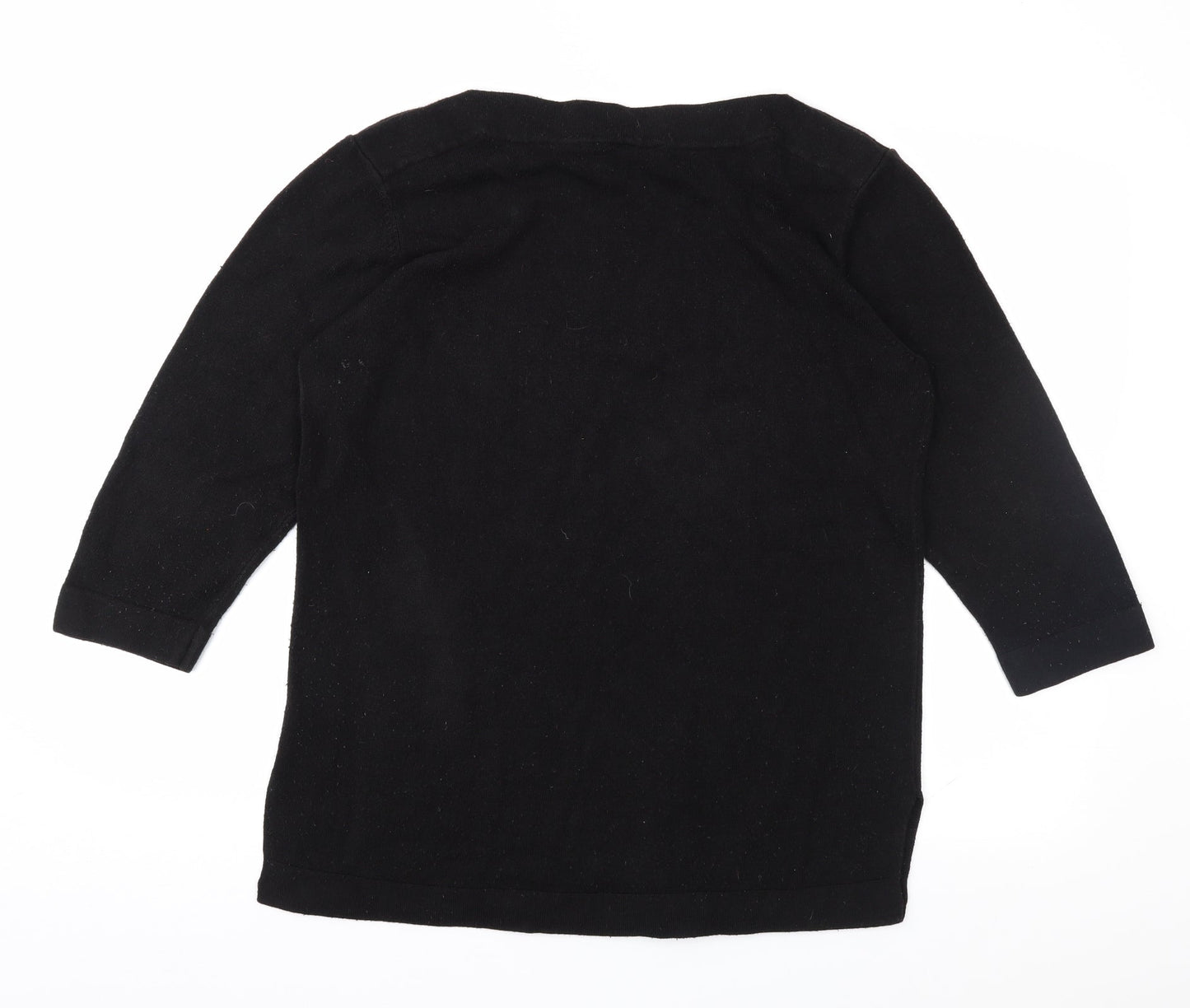 Preworn Mens Black   Henley Jumper Size L