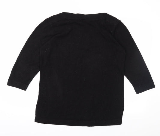 Preworn Mens Black   Henley Jumper Size L