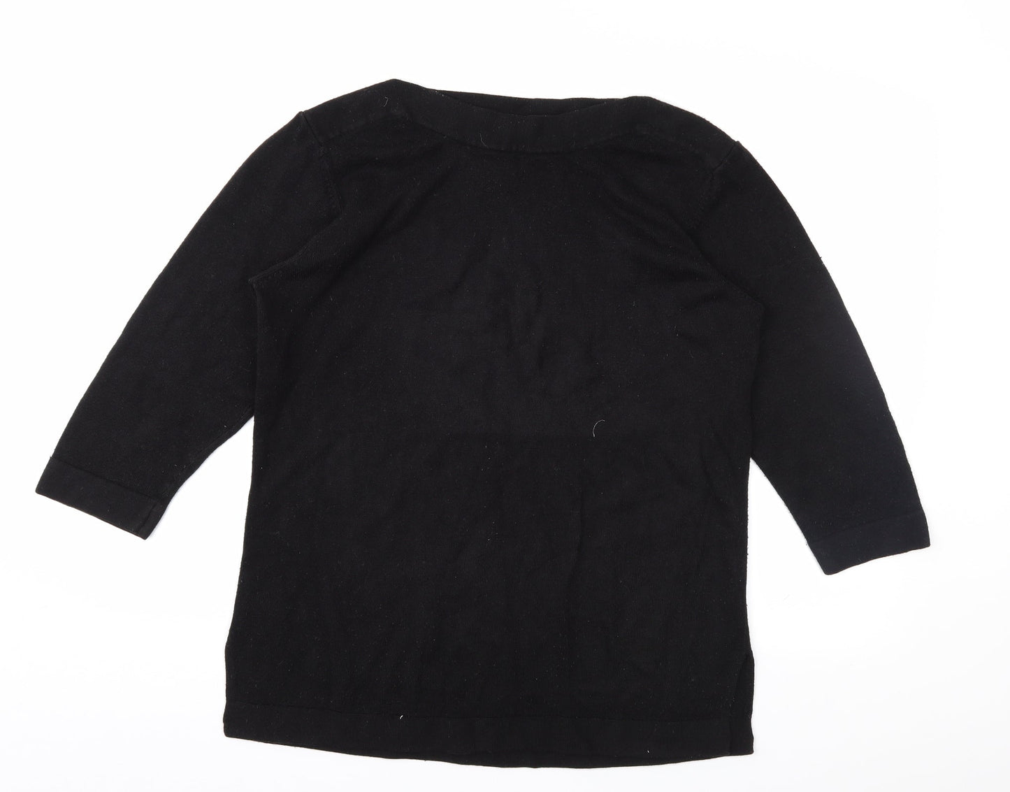 Preworn Mens Black   Henley Jumper Size L