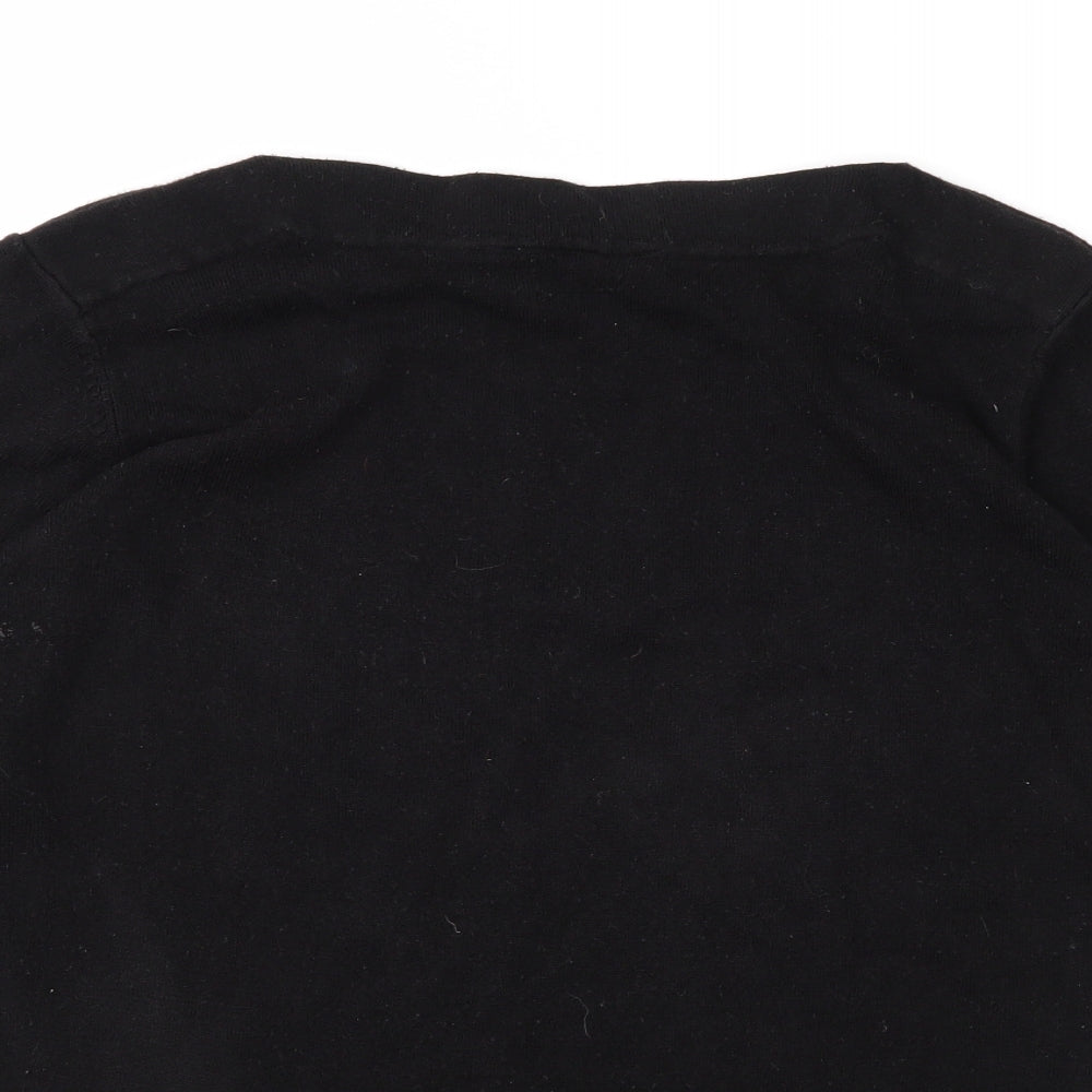 Preworn Mens Black   Henley Jumper Size L