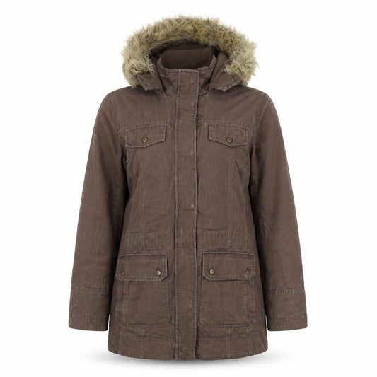 Womens UK Size 10 BHS Brown Windbreaker Coat
