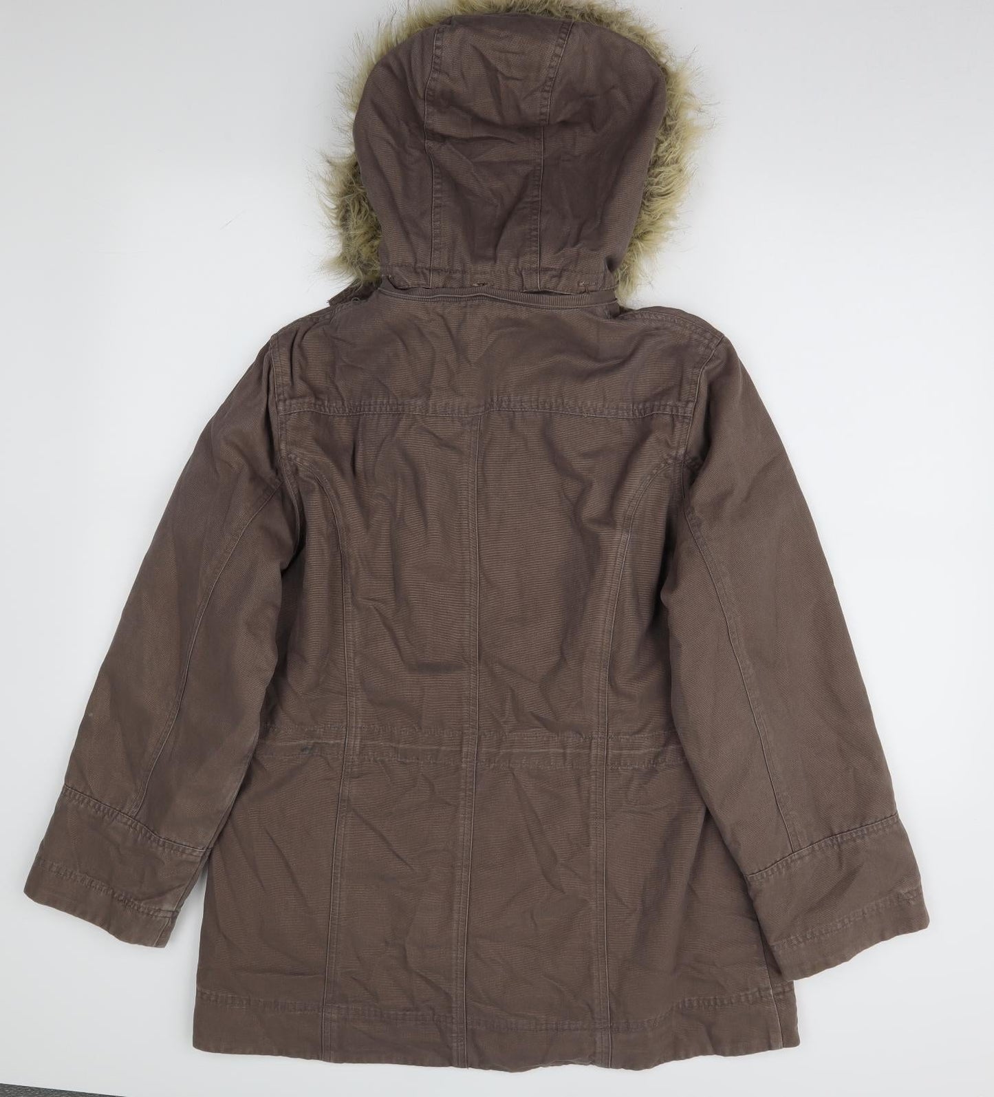 Womens UK Size 10 BHS Brown Windbreaker Coat