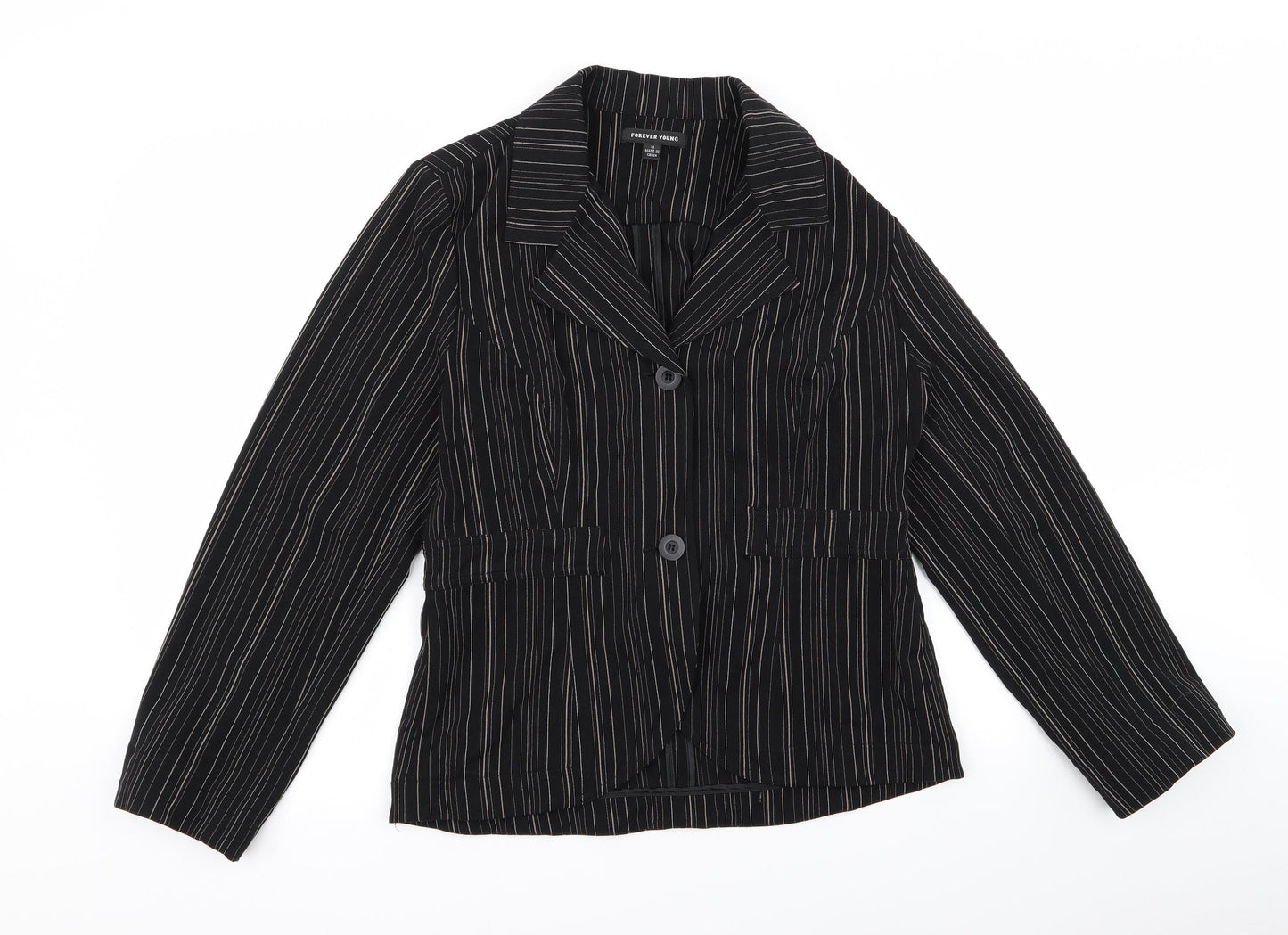 Womens UK Size 14 Preworn Black Jacket